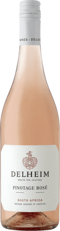 14,95 € 免费送货 | 玫瑰酒 Delheim Rosé Coastal Region 南非 Pinotage 瓶子 75 cl