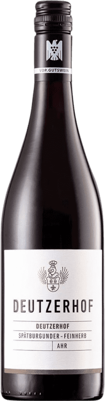 13,95 € Free Shipping | Red wine Deutzerhof Semi-Dry Semi-Sweet V.D.P. Gutswein Ahr Germany Pinot Black Bottle 75 cl