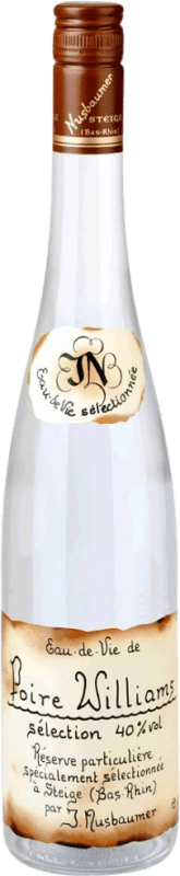 51,95 € Envío gratis | Orujo Aguardiente Nusbaumer Poire Williams Selection Birnen A.O.C. Alsace Alsace Francia Botella 70 cl