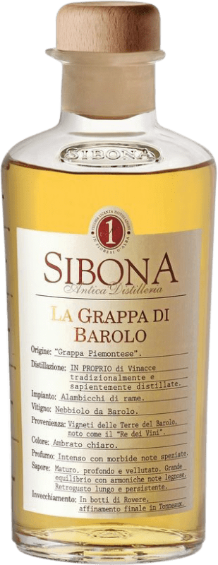 82,95 € Envio grátis | Aguardente Grappa Sibona D.O.C.G. Barolo Itália Nebbiolo Garrafa Especial 1,5 L