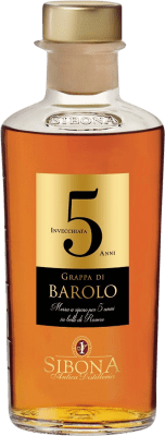 41,95 € Envio grátis | Grappa Sibona Barrel Aged — Envelhecido em Barrica D.O.C.G. Barolo Itália Nebbiolo 5 Anos Garrafa Medium 50 cl