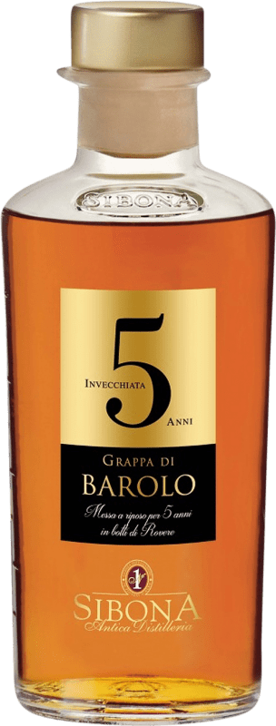 41,95 € Envio grátis | Grappa Sibona Barrel Aged — Envelhecido em Barrica D.O.C.G. Barolo Itália Nebbiolo 5 Anos Garrafa Medium 50 cl