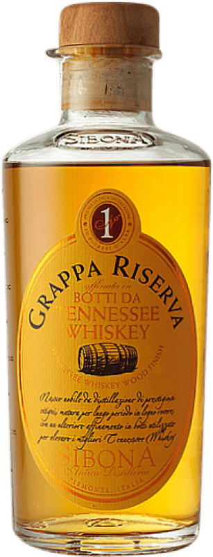 33,95 € Envio grátis | Grappa Sibona Tennessee Whiskey Cask Finish — Afinado em Barrica Reserva Itália Dolcetto Garrafa Medium 50 cl