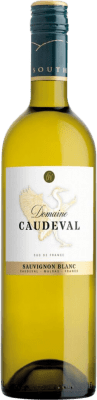 9,95 € Envío gratis | Vino blanco Domaine Caude Val I.G.P. Vin de Pays d'Oc Burdeos Francia Sauvignon Blanca Botella 75 cl