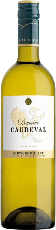 9,95 € Envio grátis | Vinho branco Domaine Caude Val I.G.P. Vin de Pays d'Oc Bordeaux França Sauvignon Branca Garrafa 75 cl