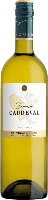9,95 € Envío gratis | Vino blanco Domaine Caude Val I.G.P. Vin de Pays d'Oc Burdeos Francia Sauvignon Blanca Botella 75 cl