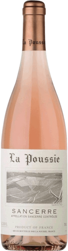 19,95 € 免费送货 | 玫瑰酒 Domaine de la Poussie Rosé A.O.C. Sancerre 卢瓦尔河 法国 Pinot Black 半瓶 37 cl