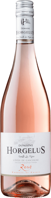 6,95 € 免费送货 | 玫瑰酒 Domaine Horgelus Rosé I.G.P. Vin de Pays Côtes de Gascogne 法国 Merlot, Cabernet Sauvignon, Tannat 瓶子 75 cl