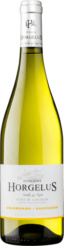 9,95 € Envoi gratuit | Vin blanc Domaine Horgelus Blanc I.G.P. Vin de Pays Côtes de Gascogne France Sauvignon Blanc, Colombard Bouteille 75 cl