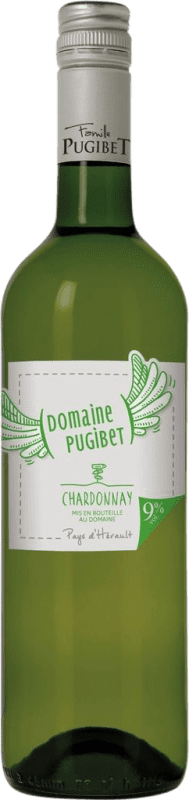 10,95 € Spedizione Gratuita | Vino Bianco Domaine Pugibet I.G.P. Vin de Pays de l'Hérault Francia Chardonnay 75 cl