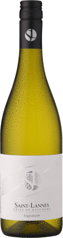 6,95 € Free Shipping | White wine Saint Lannes Signature Blanc I.G.P. Vin de Pays Côtes de Gascogne France Colombard Bottle 75 cl