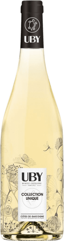 9,95 € Envio grátis | Vinho branco Uby Collection Unique I.G.P. Vin de Pays Côtes de Gascogne França Sauvignon Branca Garrafa 75 cl