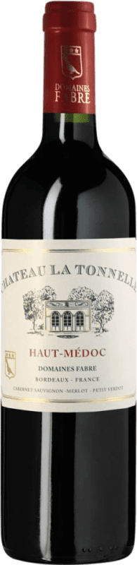 12,95 € Kostenloser Versand | Rotwein Domaines Fabre Château la Tonnelle A.O.C. Haut-Médoc Bordeaux Frankreich Merlot, Cabernet Sauvignon Flasche 75 cl
