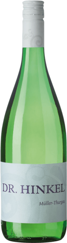 7,95 € 送料無料 | 白ワイン Dr. Hinkel Q.b.A. Rheinhessen Rheinhessen ドイツ Müller-Thurgau ボトル 1 L