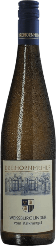 15,95 € Envio grátis | Vinho Branco Dreihornmühle Vom Kalkmergel Trocken — Seco Q.b.A. Rheinhessen Rheinhessen Alemanha Pinot Branco 75 cl