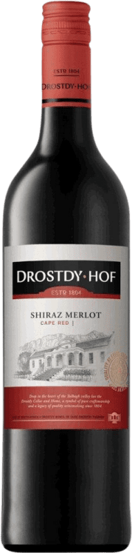 9,95 € Kostenloser Versand | Rotwein Drostdy Hof Shiraz Merlot W.O. Western Cape Western Cape South Coast Südafrika Syrah Flasche 75 cl