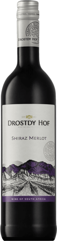 10,95 € 免费送货 | 红酒 Drostdy Hof Shiraz Merlot W.O. Western Cape Western Cape South Coast 南非 Syrah 瓶子 75 cl