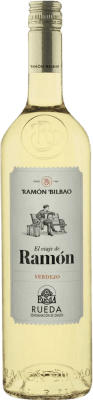 6,95 € Spedizione Gratuita | Vino bianco El Viaje de Ramón D.O. Rueda Castilla y León Spagna Verdejo Bottiglia 75 cl