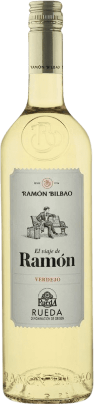 6,95 € Envio grátis | Vinho branco El Viaje de Ramón D.O. Rueda Castela e Leão Espanha Verdejo Garrafa 75 cl