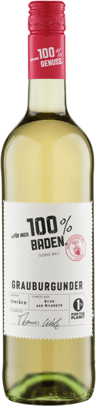 9,95 € 送料無料 | 白ワイン Markgräfler Das ist 100 I.G. Baden Baden ドイツ Pinot Grey ボトル 75 cl