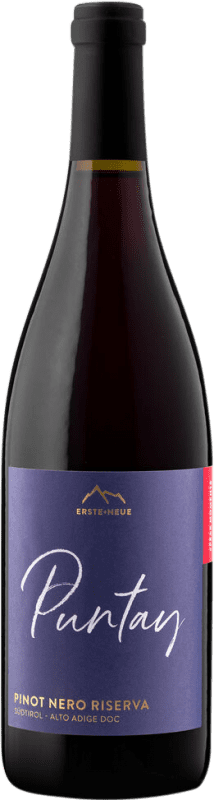 24,95 € Free Shipping | Red wine Erste Neue Puntay Reserve D.O.C. Alto Adige Trentino Italy Pinot Black Bottle 75 cl