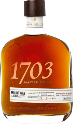 205,95 € Envío gratis | Licores Mount Gay 1703 MS Master Select Edición Limitada Barbados 70 cl