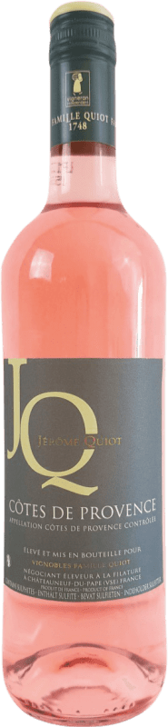 16,95 € Free Shipping | Rosé wine Famille Quiot JQ Rosé A.O.C. Côtes de Provence Provence France Syrah, Grenache, Cinsault, Tibouren Bottle 75 cl