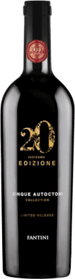 33,95 € 免费送货 | 红酒 Fantini Edizione Collection Rosso 意大利 Sangiovese, Montepulciano, Malvasia Black, Nebbiolo, Negroamaro 瓶子 75 cl