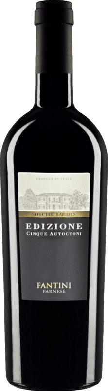 33,95 € Free Shipping | Red Wine Fantini Cinque Autoctoni Limited Edition D.O.C. Abruzzo Abruzzo Italy Malvasia, Sangiovese, Montepulciano, Nebbiolo, Negroamaro 75 cl
