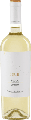 8,95 € Kostenloser Versand | Weißwein Fantini I Muri Bianco I.G.T. Puglia Apulien Italien Malvasía, Chardonnay Flasche 75 cl