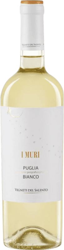 8,95 € Kostenloser Versand | Weißwein Fantini I Muri Bianco I.G.T. Puglia Apulien Italien Malvasía, Chardonnay Flasche 75 cl