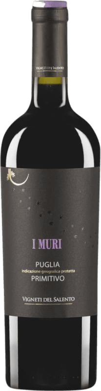 9,95 € Kostenloser Versand | Rotwein Fantini I Muri I.G.T. Puglia Apulien Italien Primitivo Flasche 75 cl