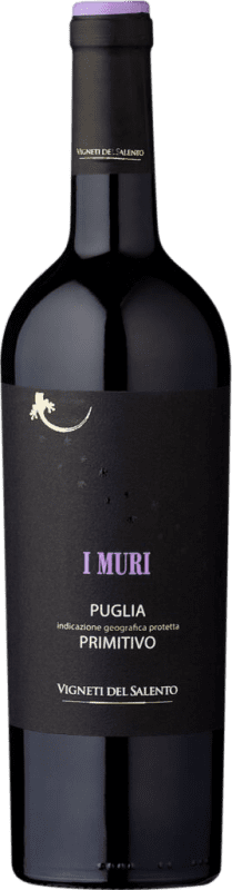 7,95 € Spedizione Gratuita | Vino Rosso Fantini I Muri I.G.T. Puglia Puglia Italia Primitivo 75 cl