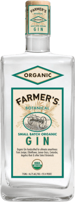 43,95 € Envío gratis | Ginebra Farmer's Reserve Small Batch Organic Gin Estados Unidos Botella 70 cl