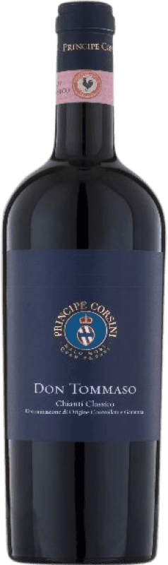 32,95 € Spedizione Gratuita | Vino rosso Fattoria Le Corti Don Tommaso D.O.C.G. Chianti Classico Italia Sangiovese Bottiglia 75 cl