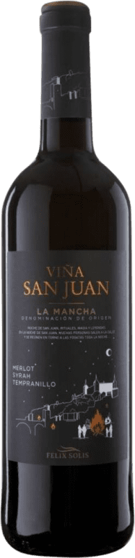 8,95 € 免费送货 | 红酒 Félix Solís Viña San Juan D.O. La Mancha 卡斯蒂利亚 - 拉曼恰 西班牙 Tempranillo, Merlot, Nebbiolo 瓶子 75 cl