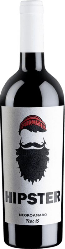 14,95 € 免费送货 | 红酒 Ferro 13 Hipster I.G.T. Puglia 普利亚大区 意大利 Negroamaro 瓶子 75 cl