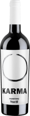 15,95 € 免费送货 | 红酒 Ferro 13 Karma I.G.T. Salento 意大利 Primitivo 瓶子 75 cl