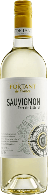 11,95 € Бесплатная доставка | Белое вино Fortant de France Littoral I.G.P. Vin de Pays d'Oc Лангедок-Руссильон Франция Sauvignon White бутылка 75 cl