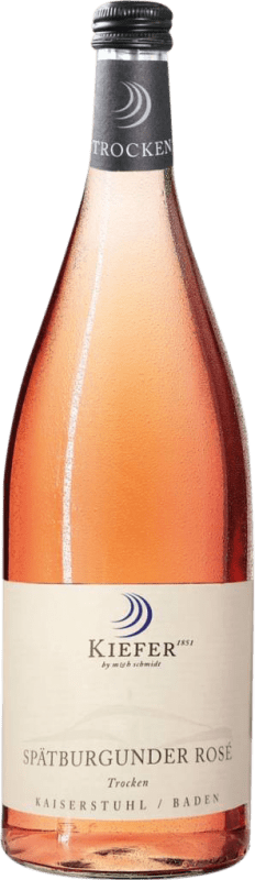 12,95 € 免费送货 | 玫瑰酒 Friedrich Kiefer Rosé 干 I.G. Baden Baden 德国 Pinot Black 瓶子 1 L