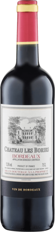 9,95 € Envío gratis | Vino Tinto Geneste Freres. Château les Bories A.O.C. Bordeaux Burdeos Francia Merlot, Cabernet Sauvignon, Cabernet Franc Botella 75 cl