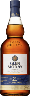 309,95 € 免费送货 | 单一麦芽威士忌 Glen Moray Port Cask Finish — 橡木桶陈酿收尾 斯佩塞 英国 21 岁 70 cl