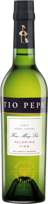 6,95 € Kostenloser Versand | Likörwein González Byass Tío Pepe D.O. Jerez-Xérès-Sherry Andalusien Spanien Palomino Fino Halbflasche 37 cl