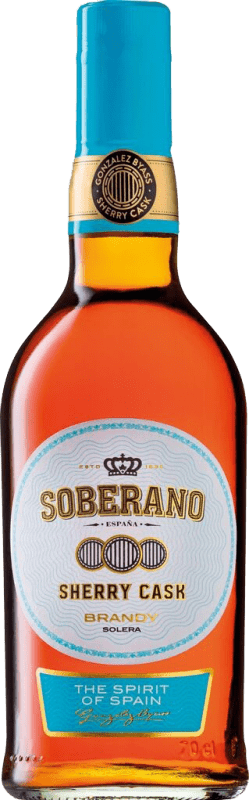 25,95 € Бесплатная доставка | Бренди González Byass Soberano Sherry Cask Finish — Финишная выдержка в бочке, Solera — Солера D.O. Jerez-Xérès-Sherry Андалусия Испания Бутылка 1 L