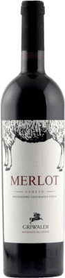 6,95 € Kostenloser Versand | Rotwein Griwaldi Holzfass I.G.T. Veneto Venetien Italien Merlot 75 cl