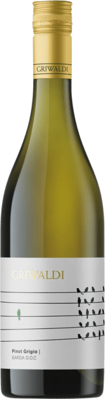 9,95 € Envio grátis | Vinho Branco Griwaldi D.O.C. Garda Venecia Itália Pinot Cinzento 75 cl