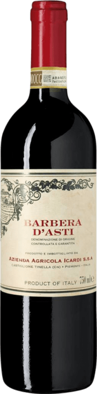 15,95 € Spedizione Gratuita | Vino Rosso Icardi D.O.C. Barbera d'Asti Piemonte Italia Barbera 75 cl