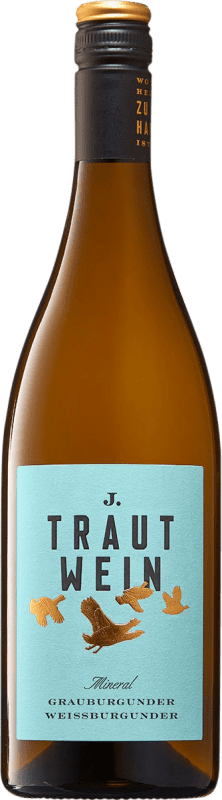 13,95 € Envío gratis | Vino Blanco J. Trautwein Mineral Cuvée Q.b.A. Rheinhessen Rheinhessen Alemania Nebbiolo, Pinot Gris Botella 75 cl