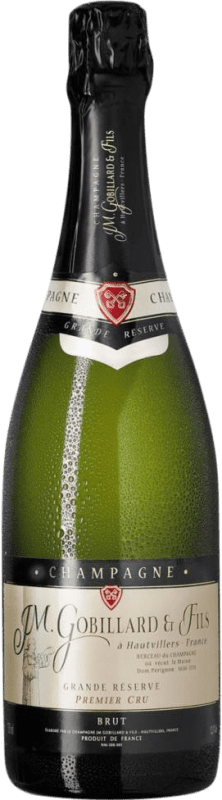 49,95 € Spedizione Gratuita | Spumante Bianco JM. Gobillard Hautvillers Brut 1er Premier Cru Gran Riserva A.O.C. Champagne champagne Francia Nebbiolo, Chardonnay, Pinot Meunier Bottiglia 75 cl