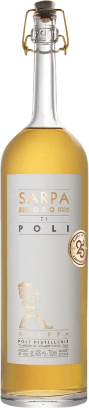 34,95 € Envio grátis | Aguardente Grappa Jacopo Poli Sarpa Barrique I.G.T. Venezia Venecia Itália Merlot, Cabernet Sauvignon Garrafa 70 cl